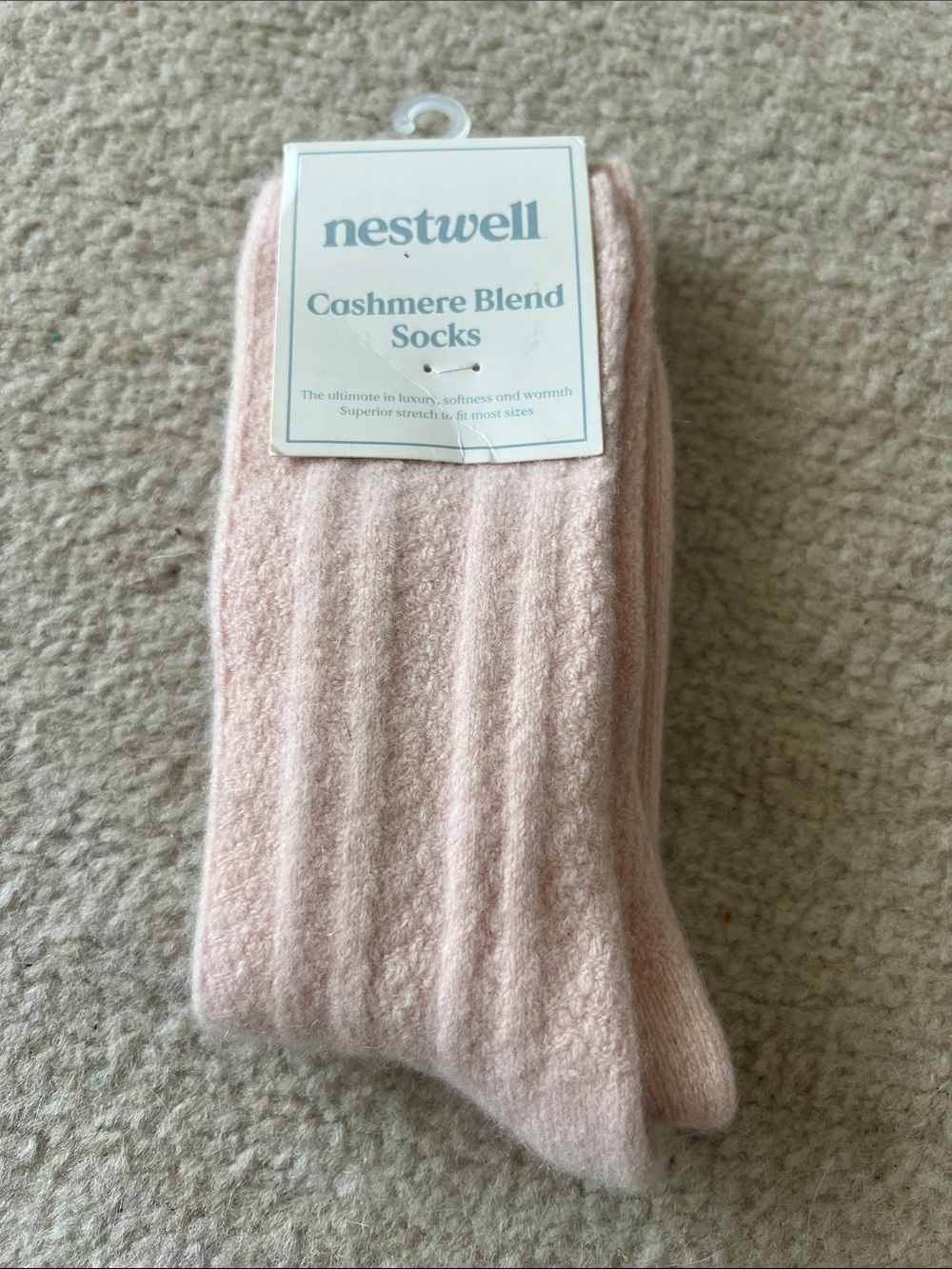 Cashmere Blend Socks - Light Pink